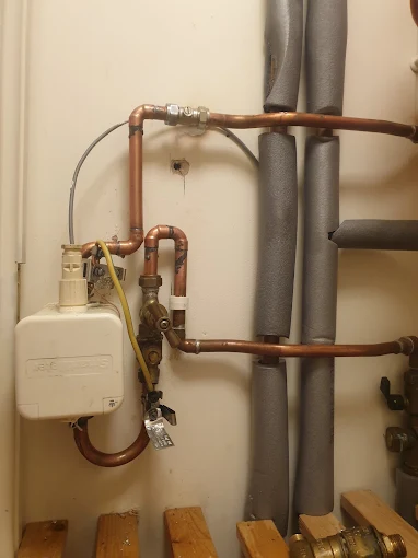 Copper pipework shared on NASA Plumbing’s business profile